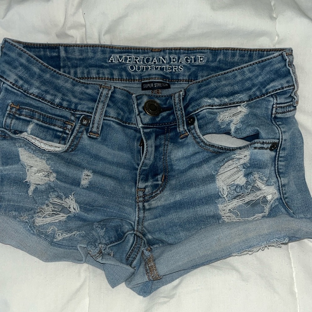 american eagle low rise jean shorts
